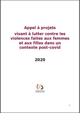 Appel à projets 2020 « visant à lutter contre les violences faites aux femmes et aux filles en contexte post-covid »