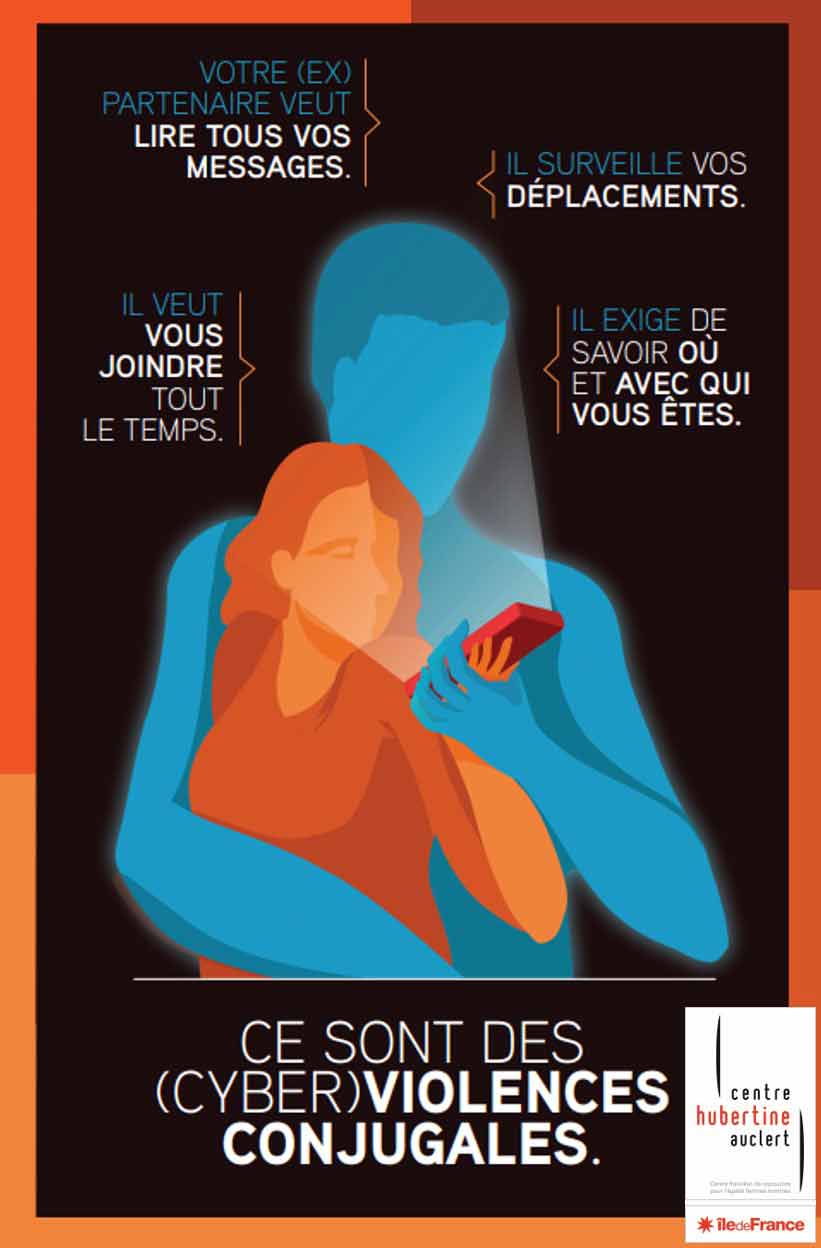 Kit d'action - Cyberviolences conjugales : repérer, accompagner, orienter les victimes - Centre Hubertine Auclert (France, 2020).