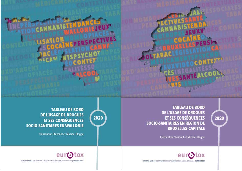 L’Observatoire socio-épidémiologique alcool-drogues en Wallonie et à Bruxelles (Eurotox) publie les Tableaux de bord 2020 de l’usage de drogues et ses conséquences socio-sanitaires.