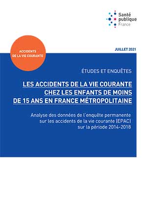 Santé publique France publiait, fin juillet 2021, de nouvelles données sur les accidents de la vie courante survenus chez les moins de 15 ans en France.